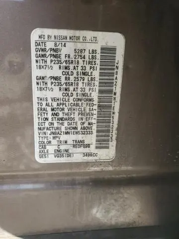 2014 NISSAN MURANO S  