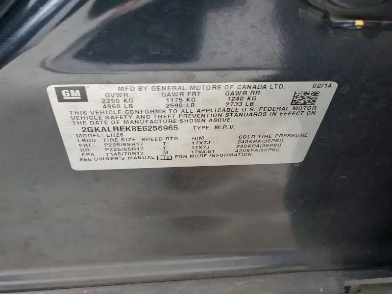 2014 GMC TERRAIN SLE  