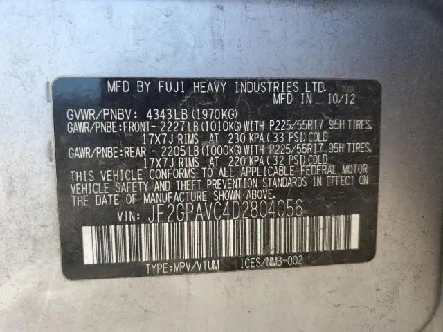 2013 SUBARU XV CROSSTREK 2.0 PREMIUM  