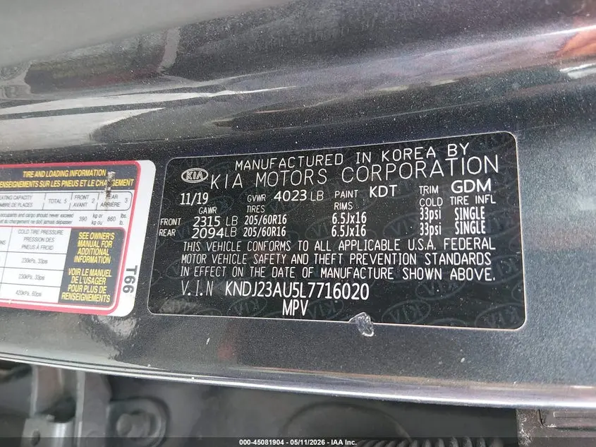 2020 KIA SOUL LX