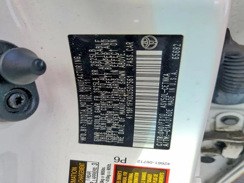 2012 TOYOTA CAMRY BASE  