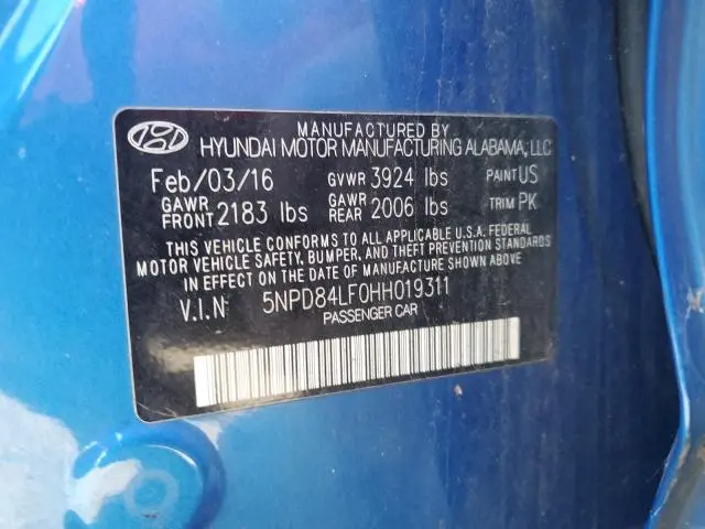 2017 HYUNDAI ELANTRA SE  