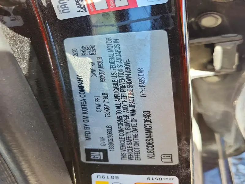 2021 CHEVROLET SPARK 1LT  
