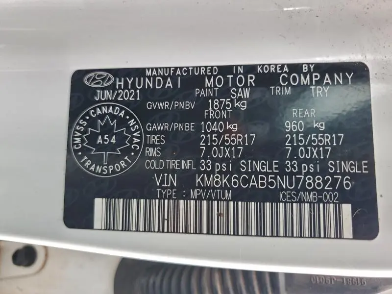 2022 HYUNDAI KONA SEL  