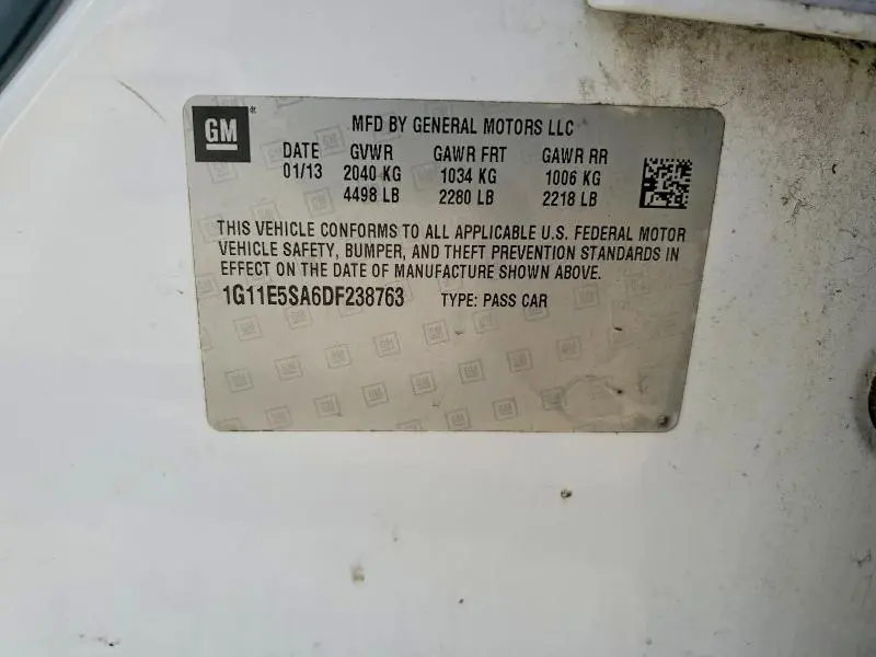 2013 CHEVROLET MALIBU 2LT  