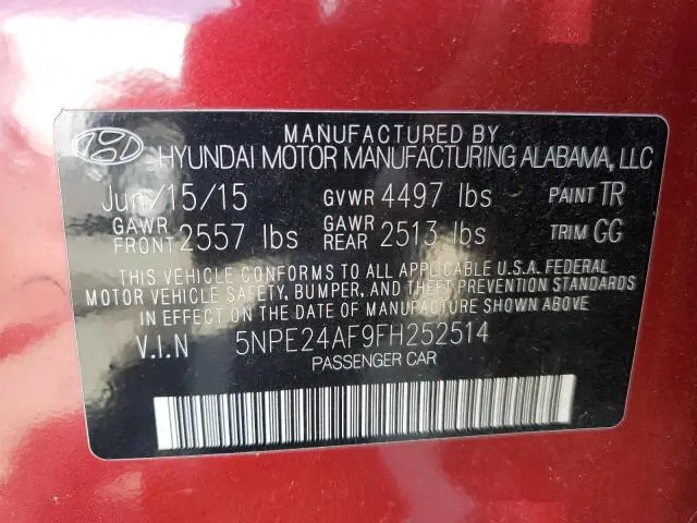 2015 HYUNDAI SONATA SE  