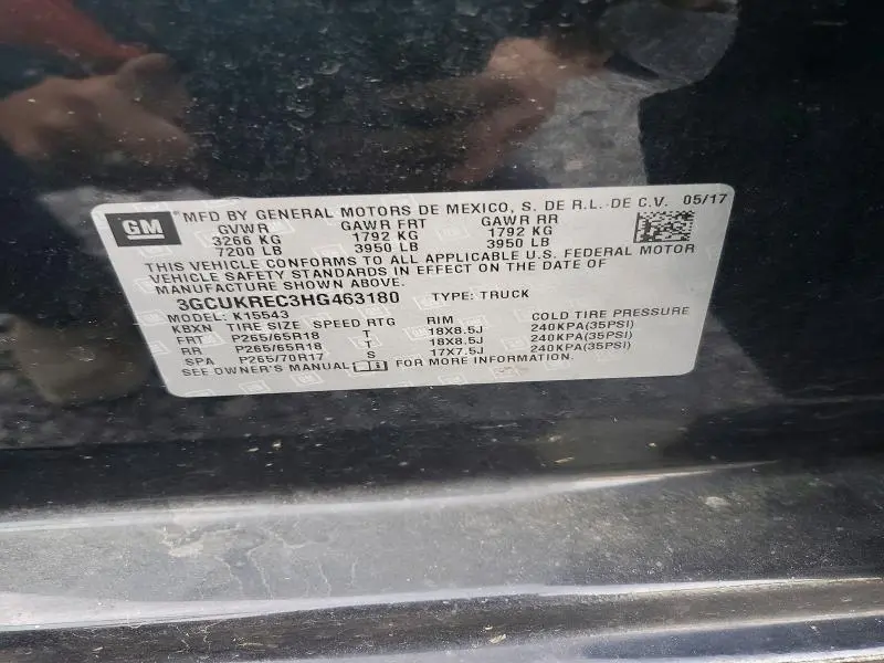 2017 CHEVROLET SILVERADO K1500 LT  