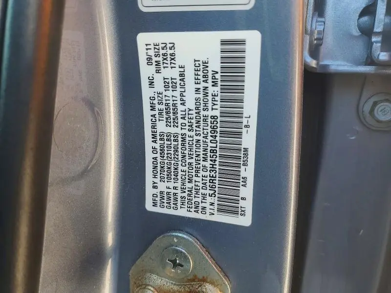 2011 HONDA CR-V SE  