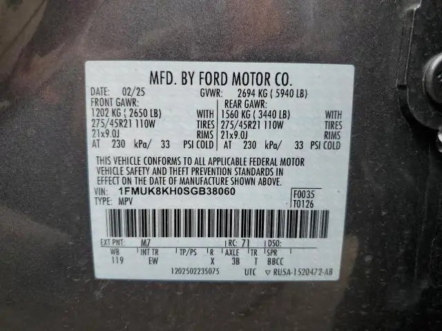 2025 FORD EXPLORER ST-LINE  