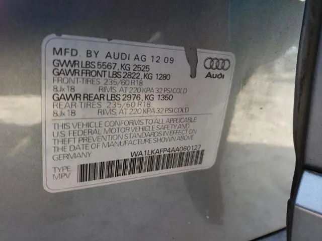 2010 AUDI Q5 PREMIUM PLUS  