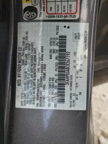 2012 FORD FUSION SEL