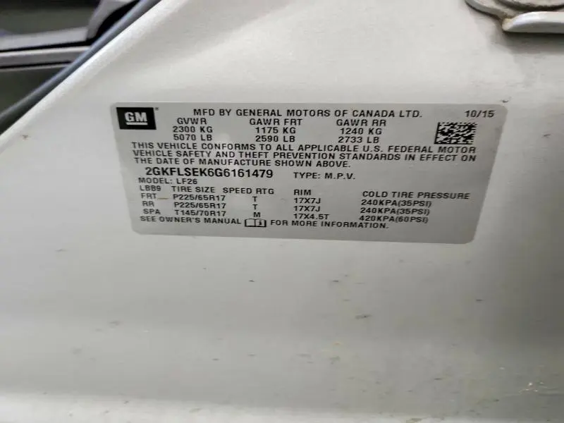 2016 GMC TERRAIN SLE  