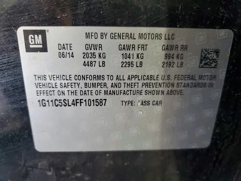 2015 CHEVROLET MALIBU 1LT  