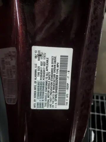 2014 HONDA ODYSSEY EXL  