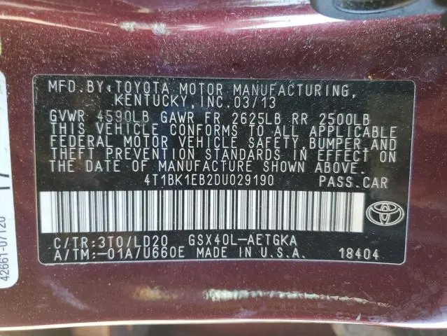 2013 TOYOTA AVALON BASE  