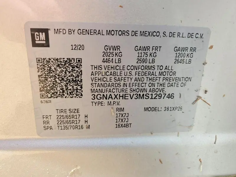 2021 CHEVROLET EQUINOX LS  