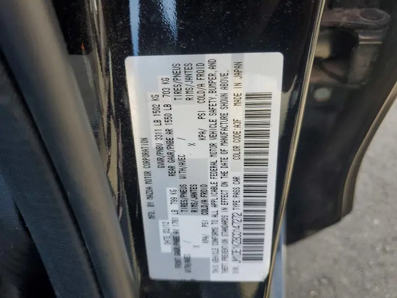 2012 MAZDA MAZDA2   