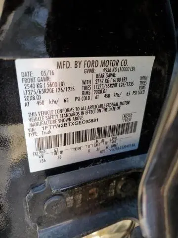 2016 FORD F250 SUPER DUTY  