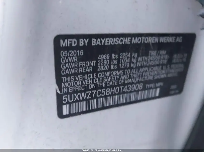 2017 BMW X3 SDRIVE28I