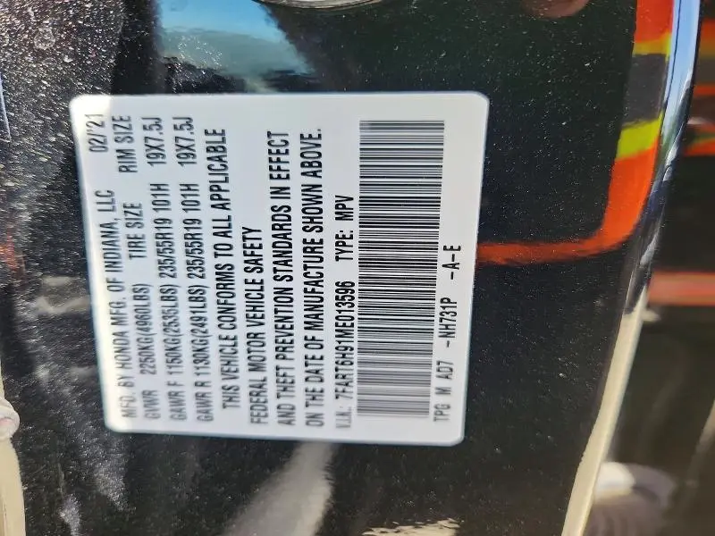 2021 HONDA CR-V TOURING  