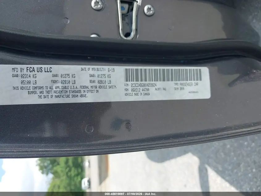 2019 DODGE CHARGER SXT RWD