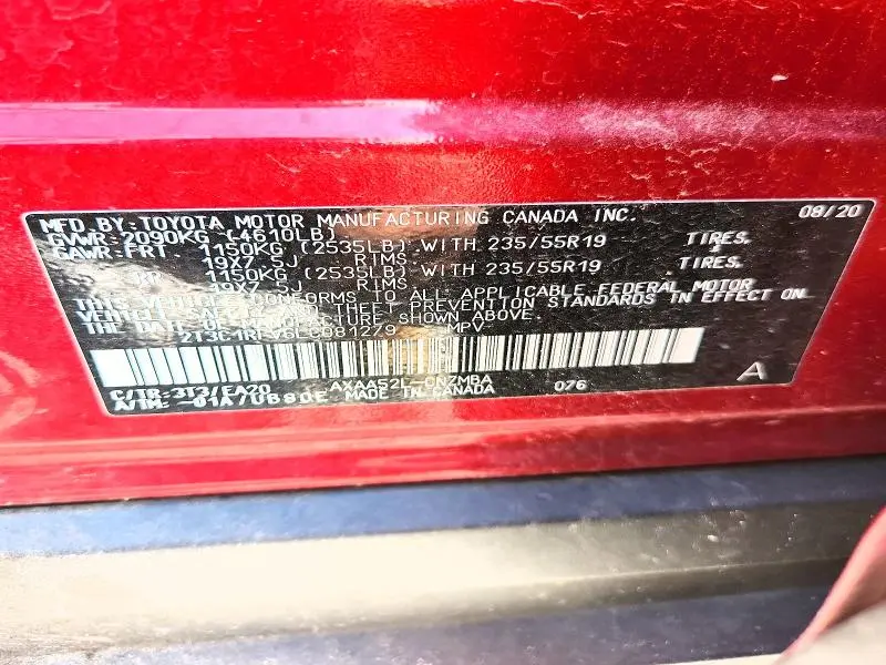 2020 TOYOTA RAV4 XLE PREMIUM  