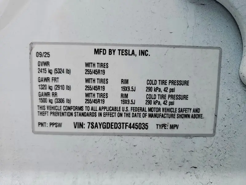 2026 TESLA MODEL Y   