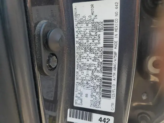 2013 TOYOTA TACOMA DOUBLE CAB LONG BED  