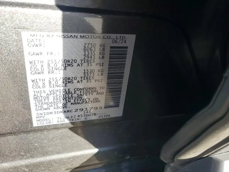 2024 NISSAN PATHFINDER PLATINUM  