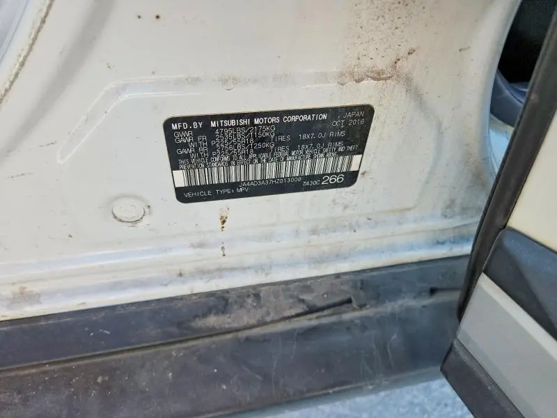 2017 MITSUBISHI OUTLANDER SE  