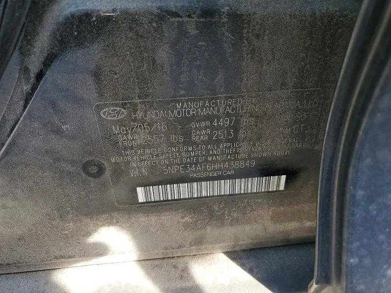 2017 HYUNDAI SONATA SPORT  