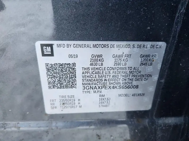 2019 CHEVROLET EQUINOX PREMIER  