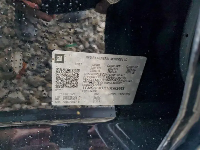 2017 CHEVROLET TAHOE K1500 PREMIER  