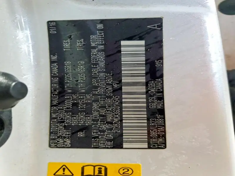 2016 LEXUS RX 350 BASE  