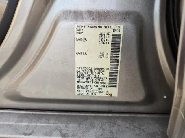 2015 NISSAN ALTIMA 2.5 S  