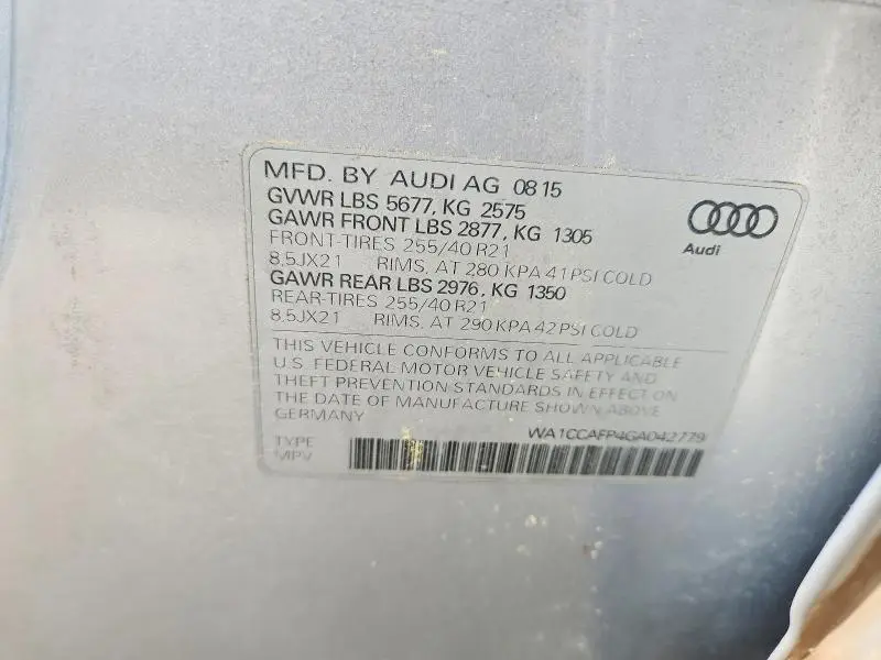 2016 AUDI SQ5 PREMIUM PLUS  