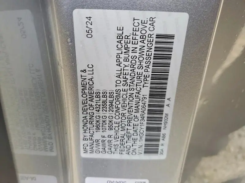 2024 HONDA ACCORD EX  