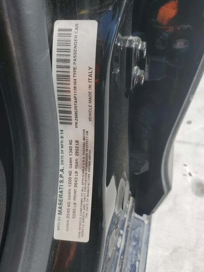 2015 MASERATI GHIBLI S  