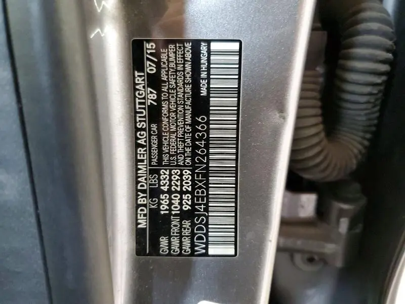 2015 MERCEDES-BENZ CLA 250  