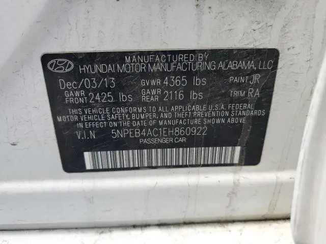 2014 HYUNDAI SONATA GLS  