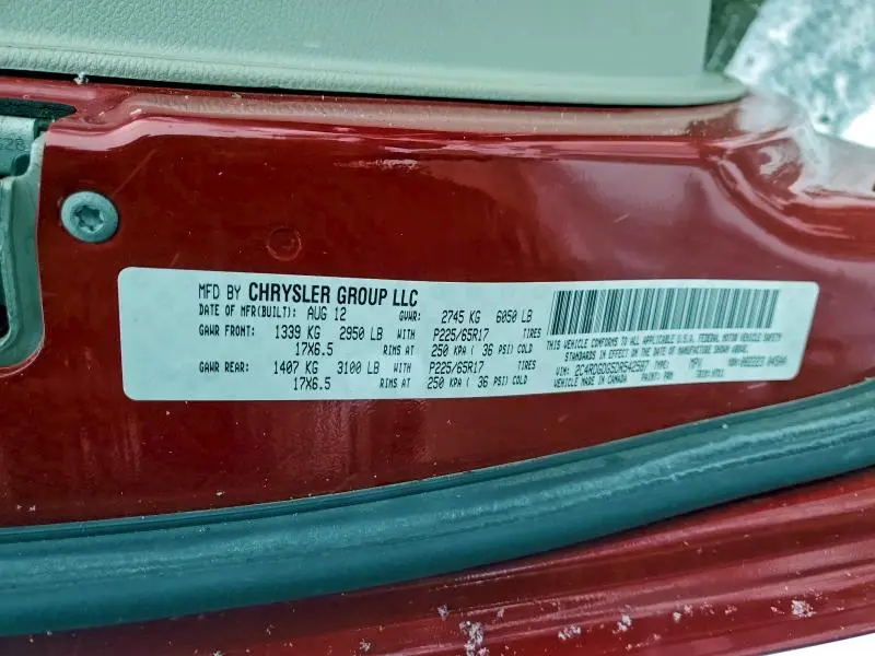 2013 DODGE GRAND CARAVAN CREW  