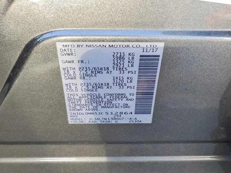 2018 INFINITI QX60 BASE  