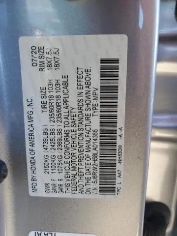 2020 HONDA CR-V EX