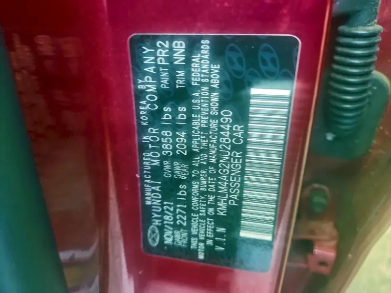 2022 HYUNDAI ELANTRA SEL  