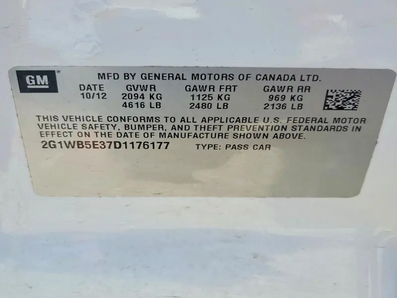 2013 CHEVROLET IMPALA LT  