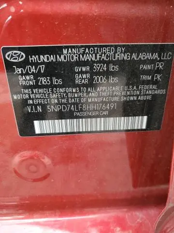 2017 HYUNDAI ELANTRA SE
