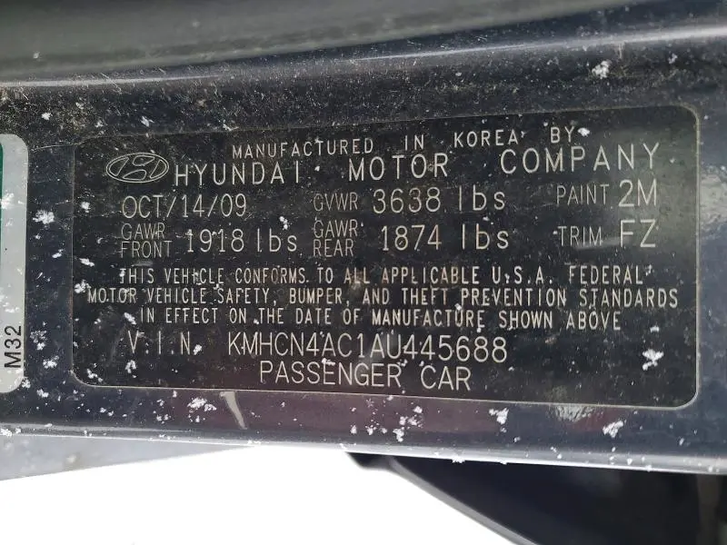 2010 HYUNDAI ACCENT GLS  