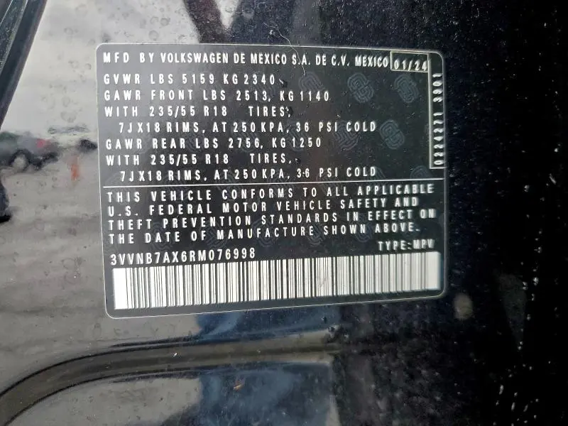 2024 VOLKSWAGEN TIGUAN SE  