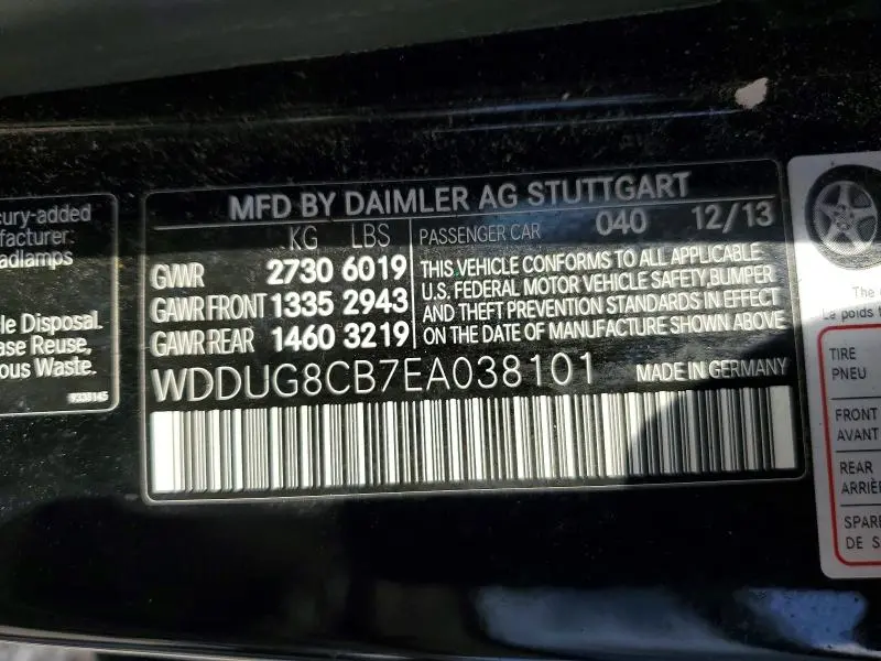 2014 MERCEDES-BENZ S 550  