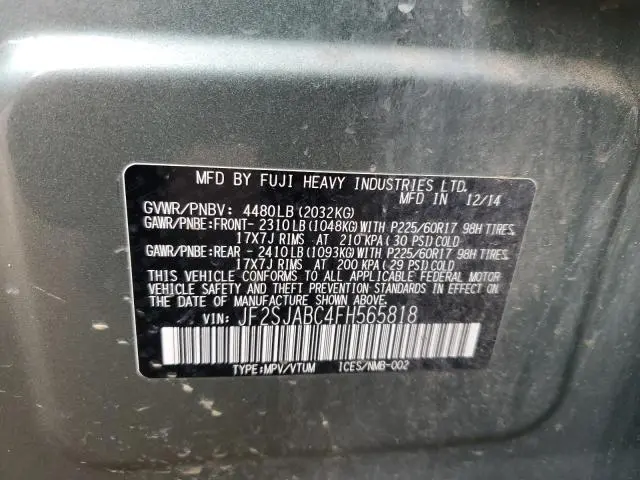 2015 SUBARU FORESTER 2.5I  